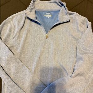 J. Crew Men's Light Blue Zip-Up Sweater